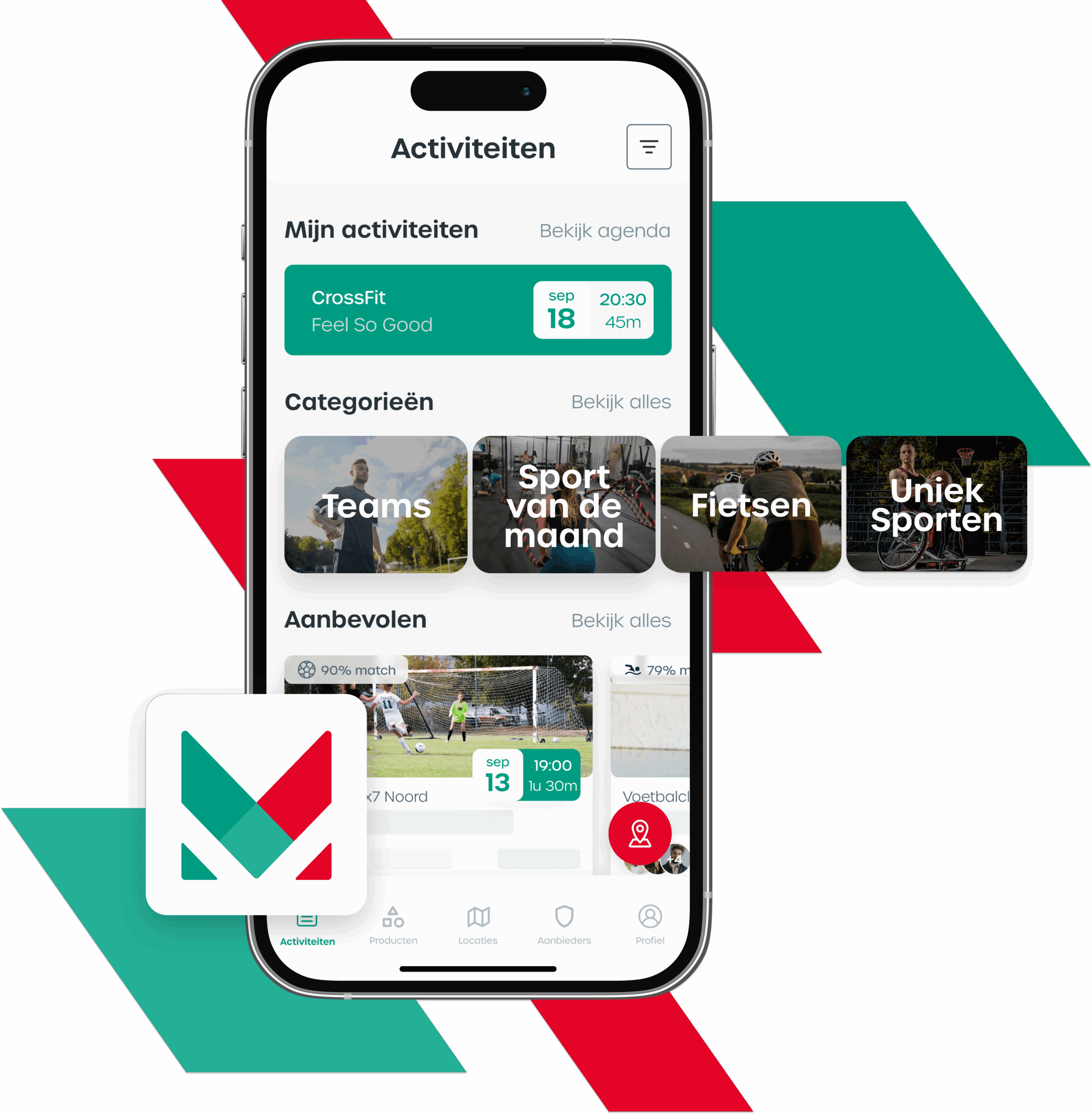 Mockup van de Move010 app.